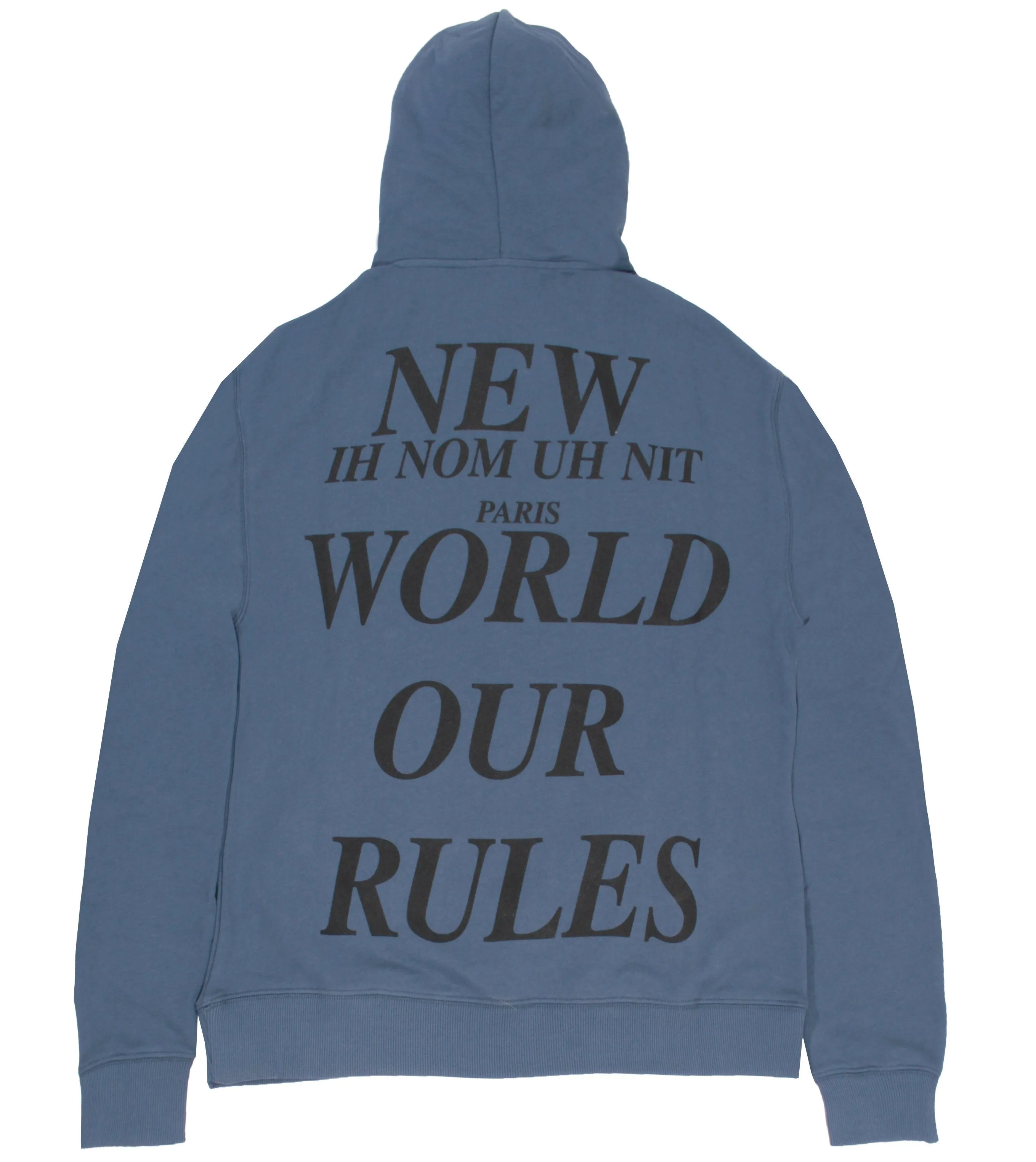 Hoodie Future Mask & Quote - Blue