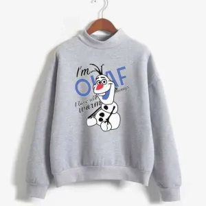 I m OLAF Design Full Fleece Sweat Shirt Excellent Quality