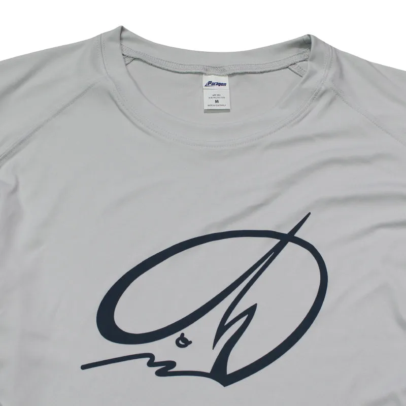 Island LS Performance Tee - Aluminum Grey