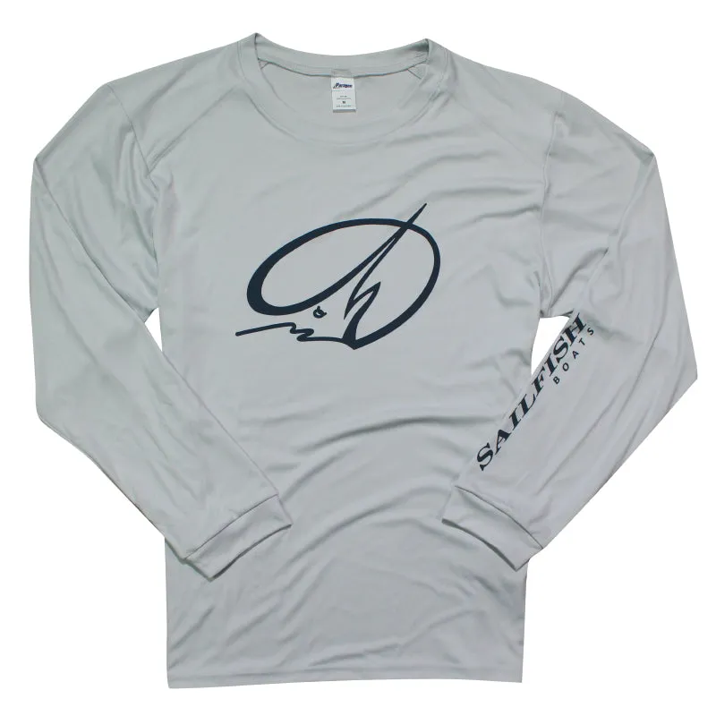 Island LS Performance Tee - Aluminum Grey