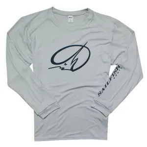 Island LS Performance Tee - Aluminum Grey