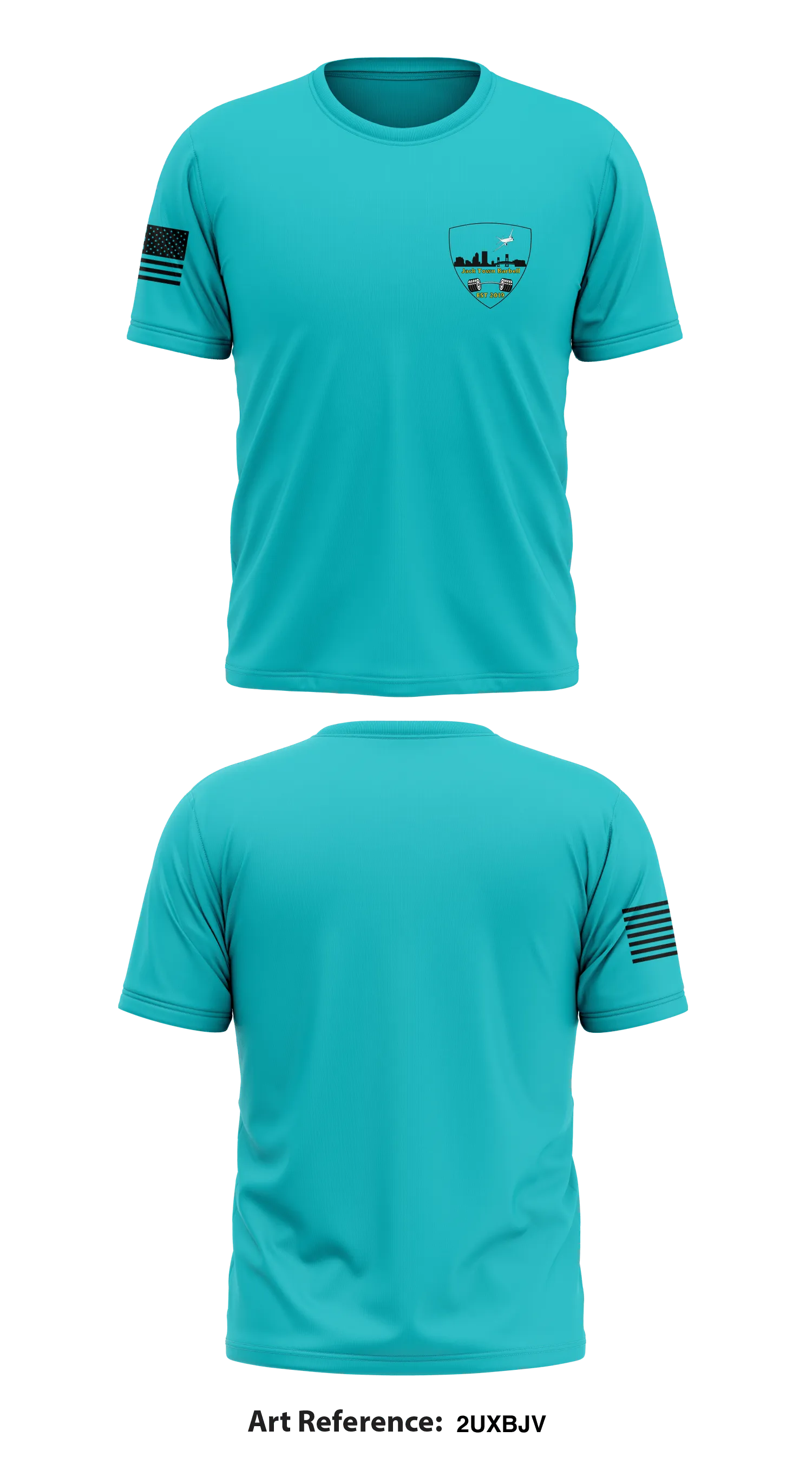JackTown Barbell Club Store 1 Core Men's SS Performance Tee - 2UXBJV