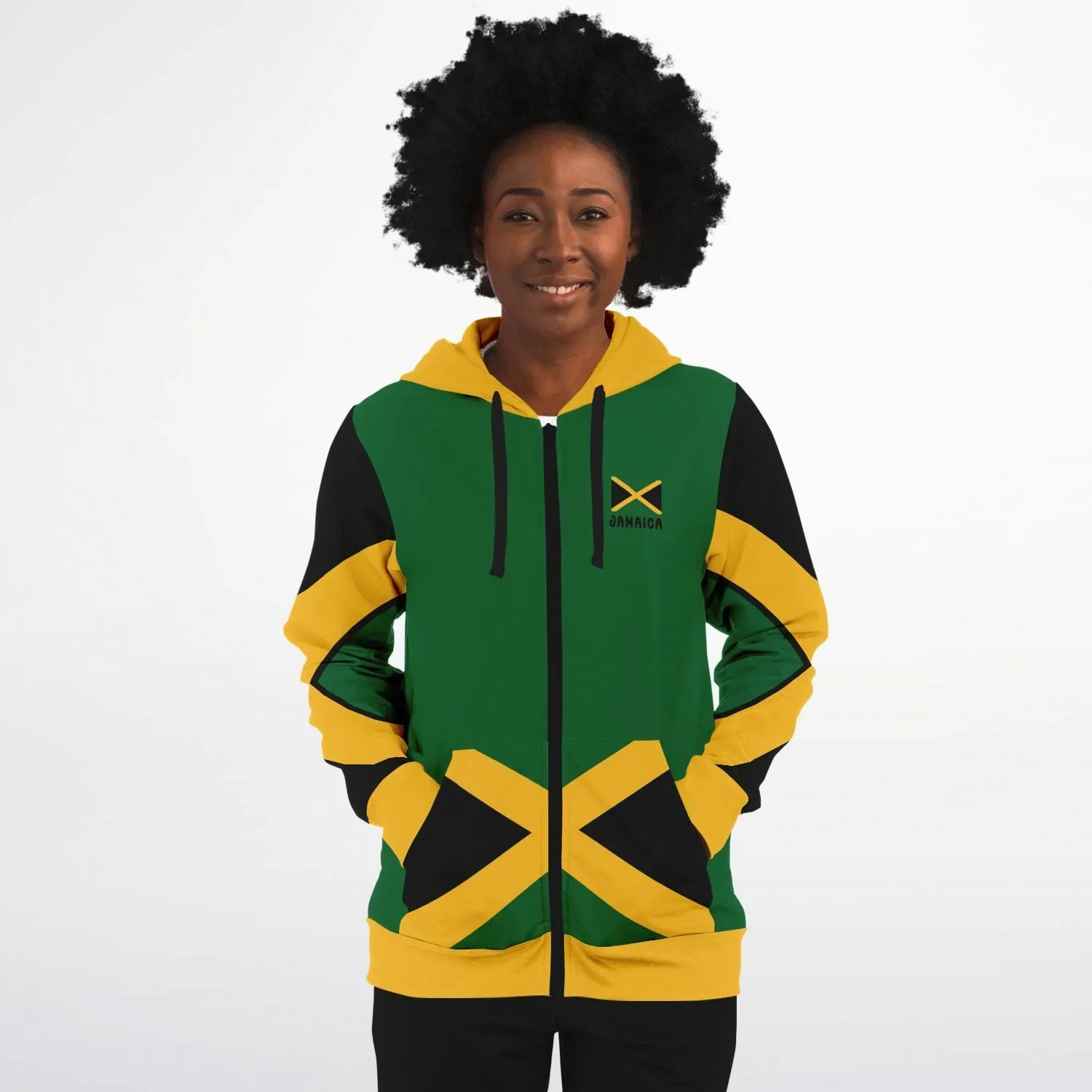 Jamaica Casual Zip Up Hoodie