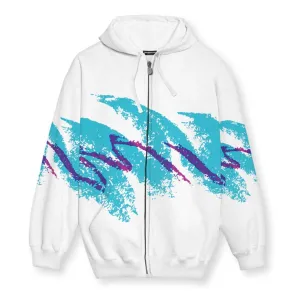 Jazzy 90s Men's Zip-Up Hoodie