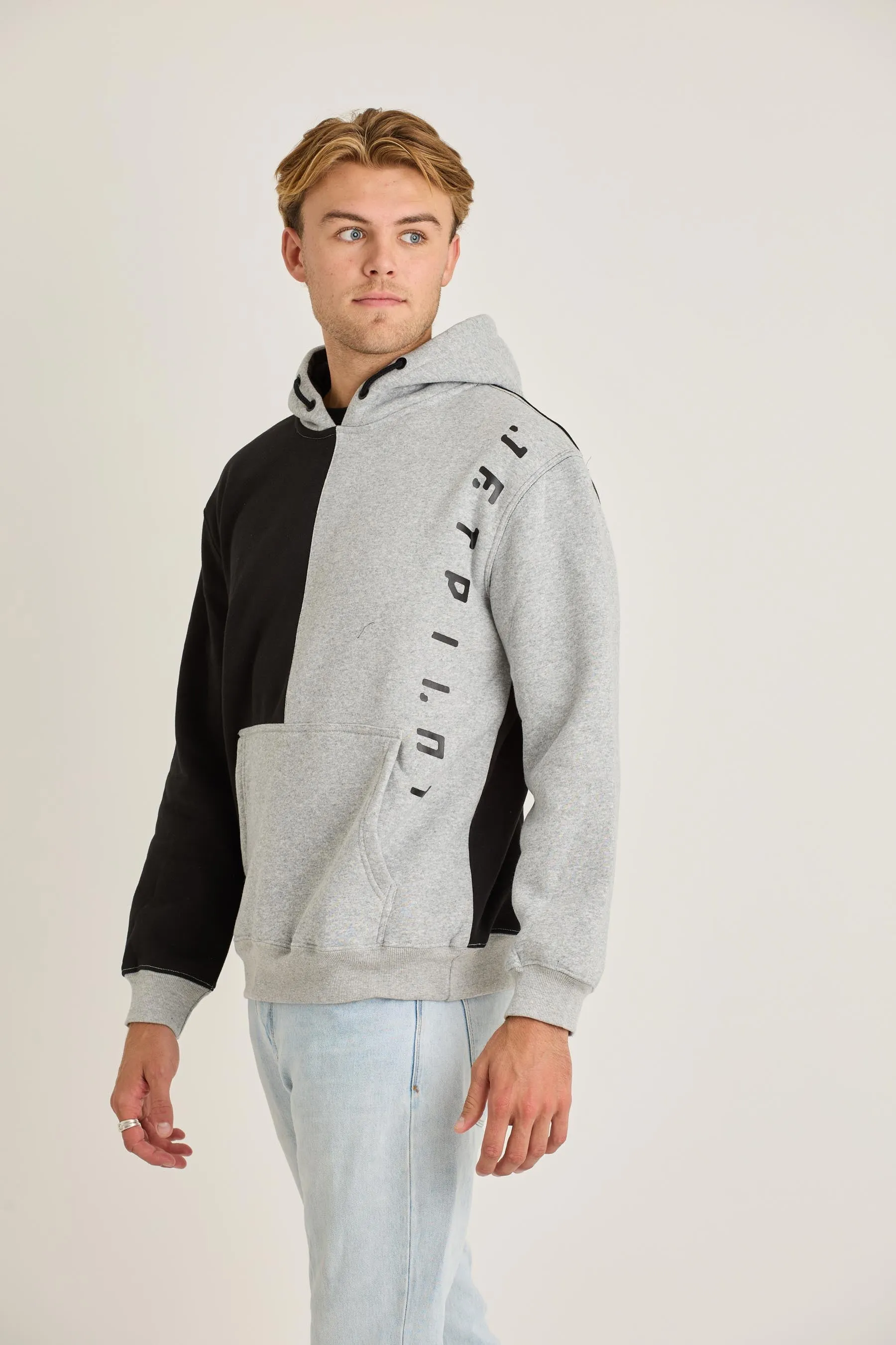 Jetpilot Split Mens Pullover - Grey