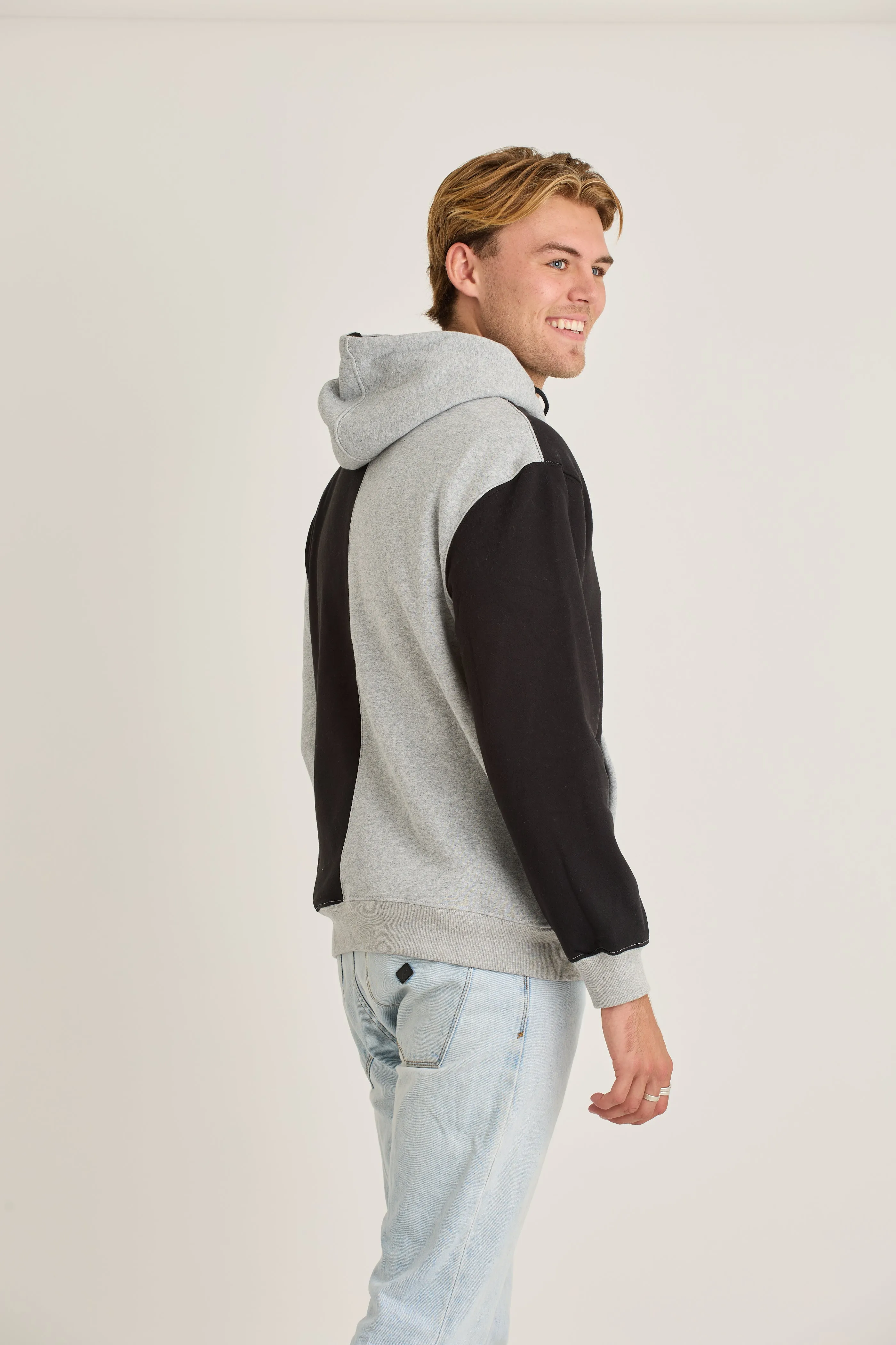 Jetpilot Split Mens Pullover - Grey