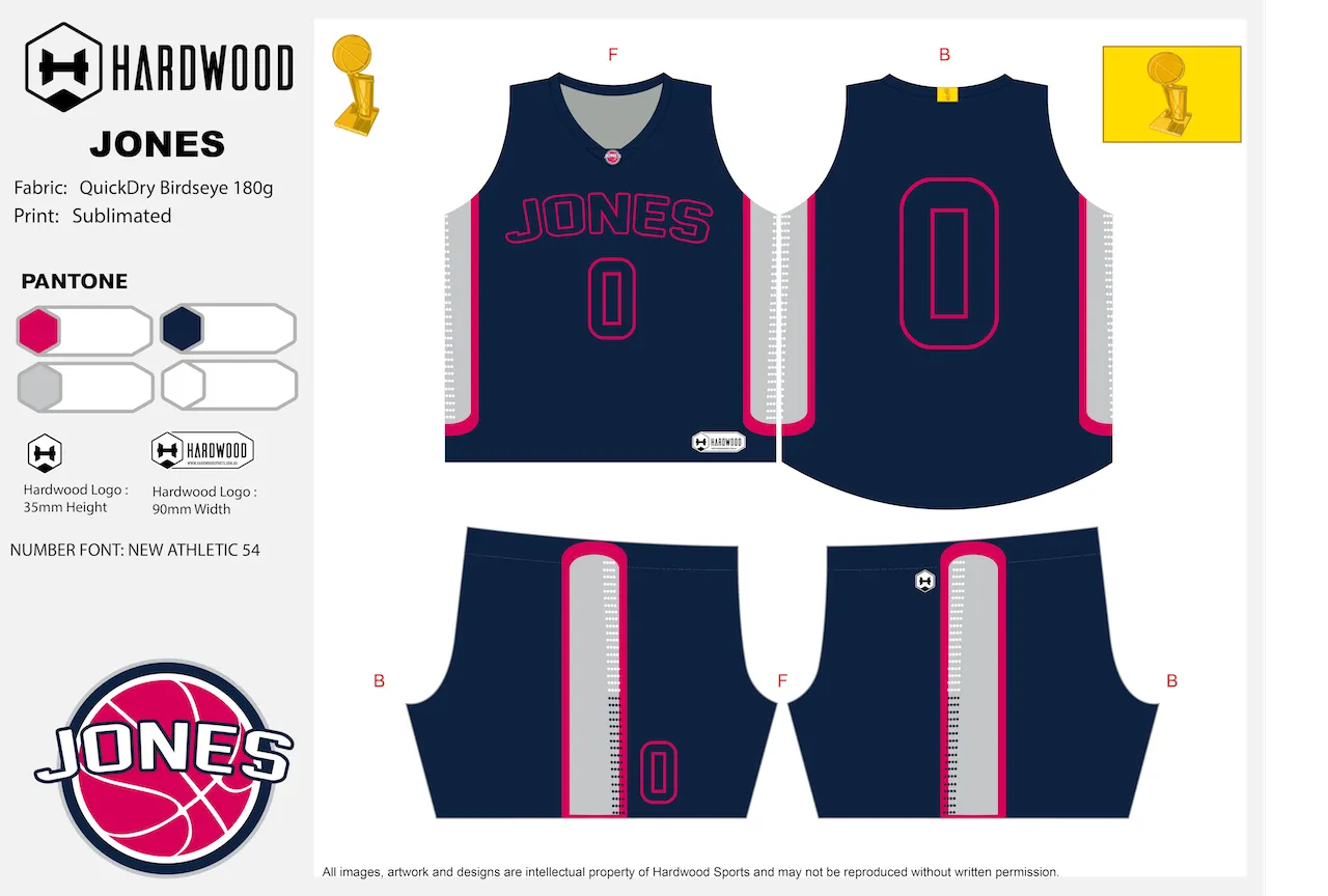 Jones Basketball Uniform Set