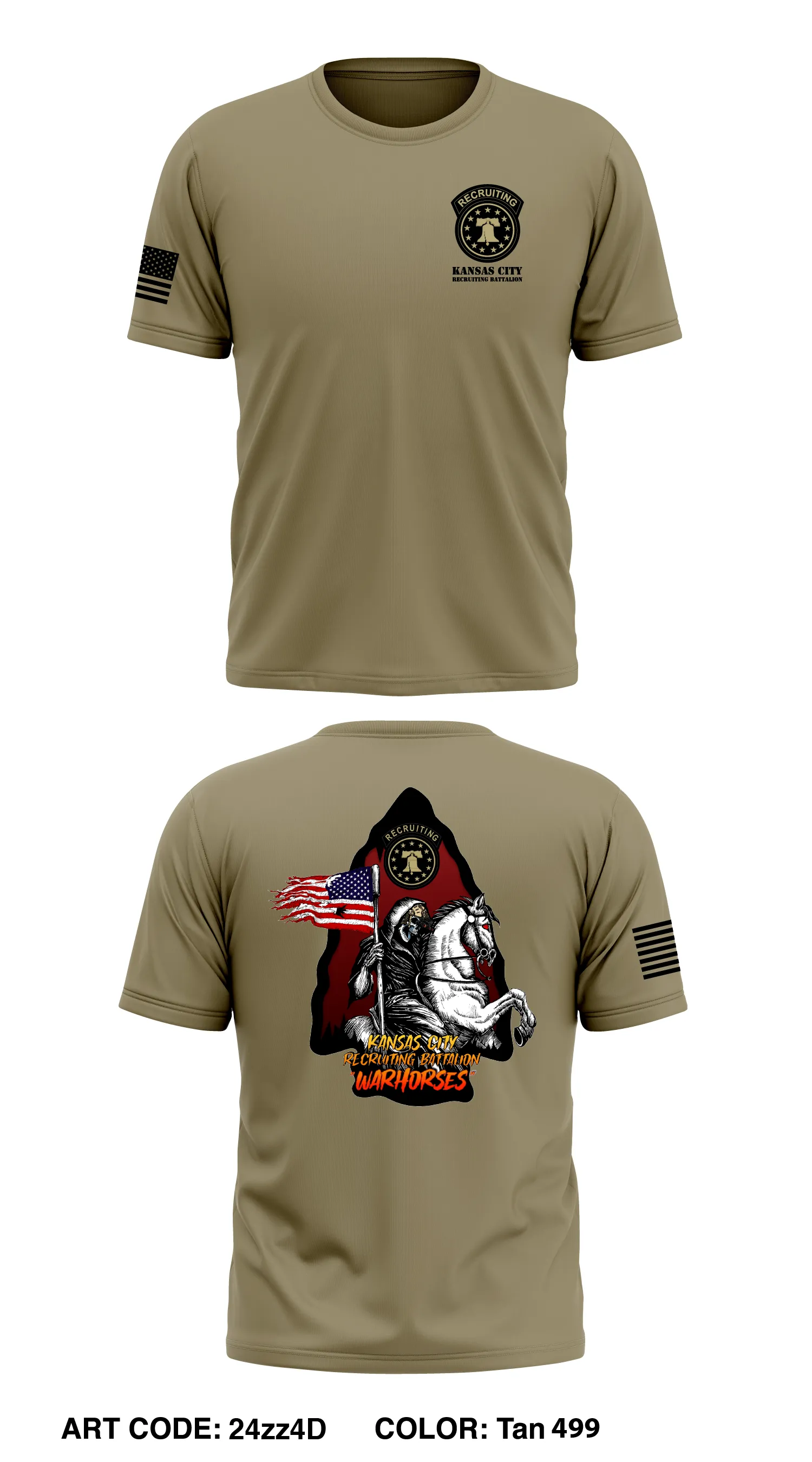 KANSAS CITY RECRUITING BATTALION Core Men's SS Performance Tee - 24zz4D