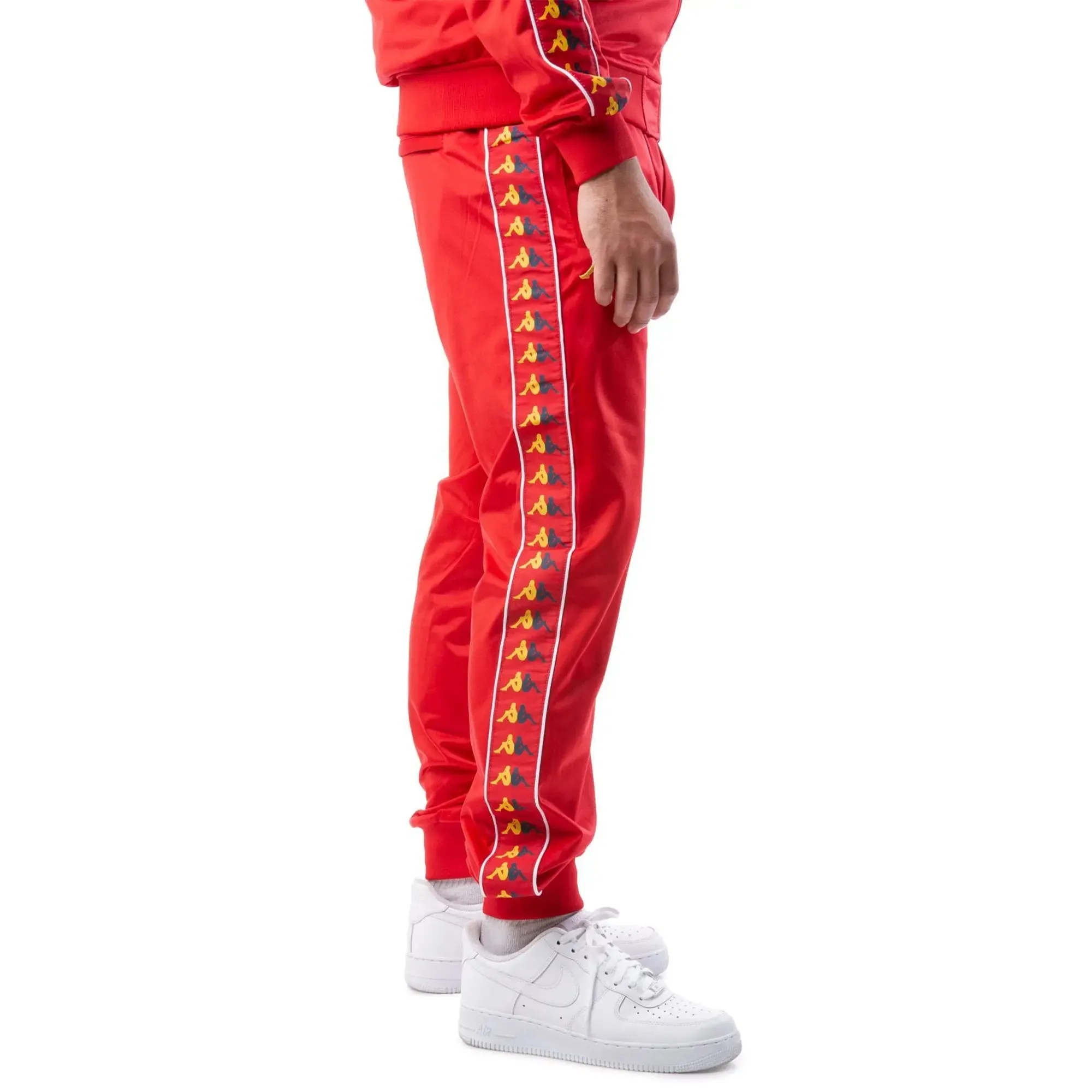 Kappa Men 222 Banda Taggart Track Pants (Red Yellow)