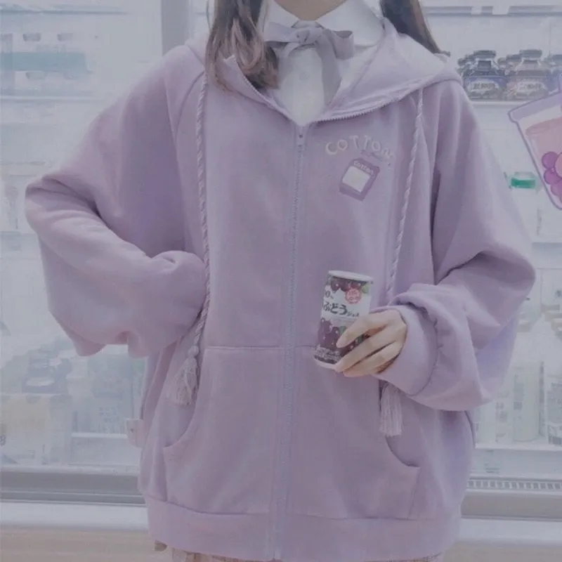 Kawaii Soft Girl Sweet Pink Hoodies