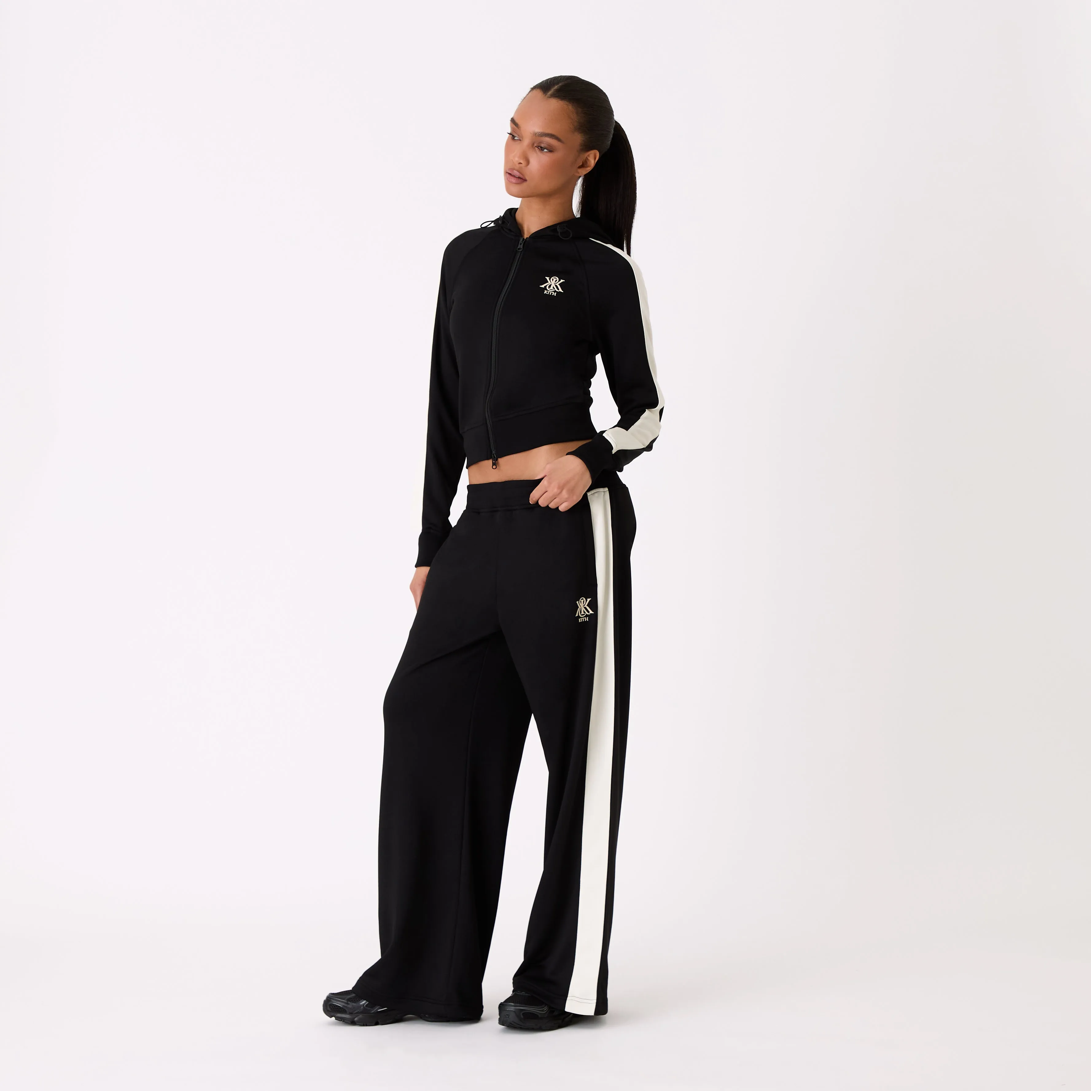 Kith Women Arbor Hooded Track Jacket - Black