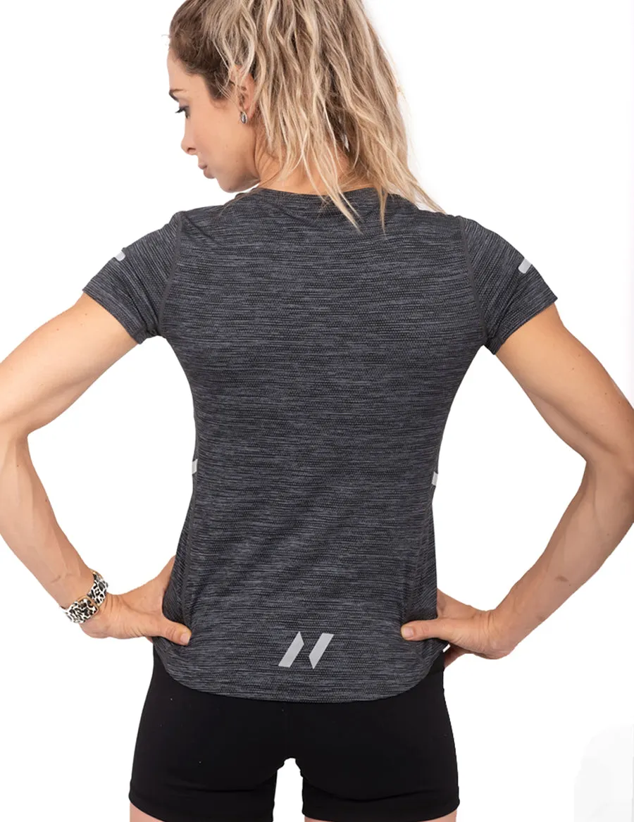 Ladies "CoolTech" Grey Run Shirt
