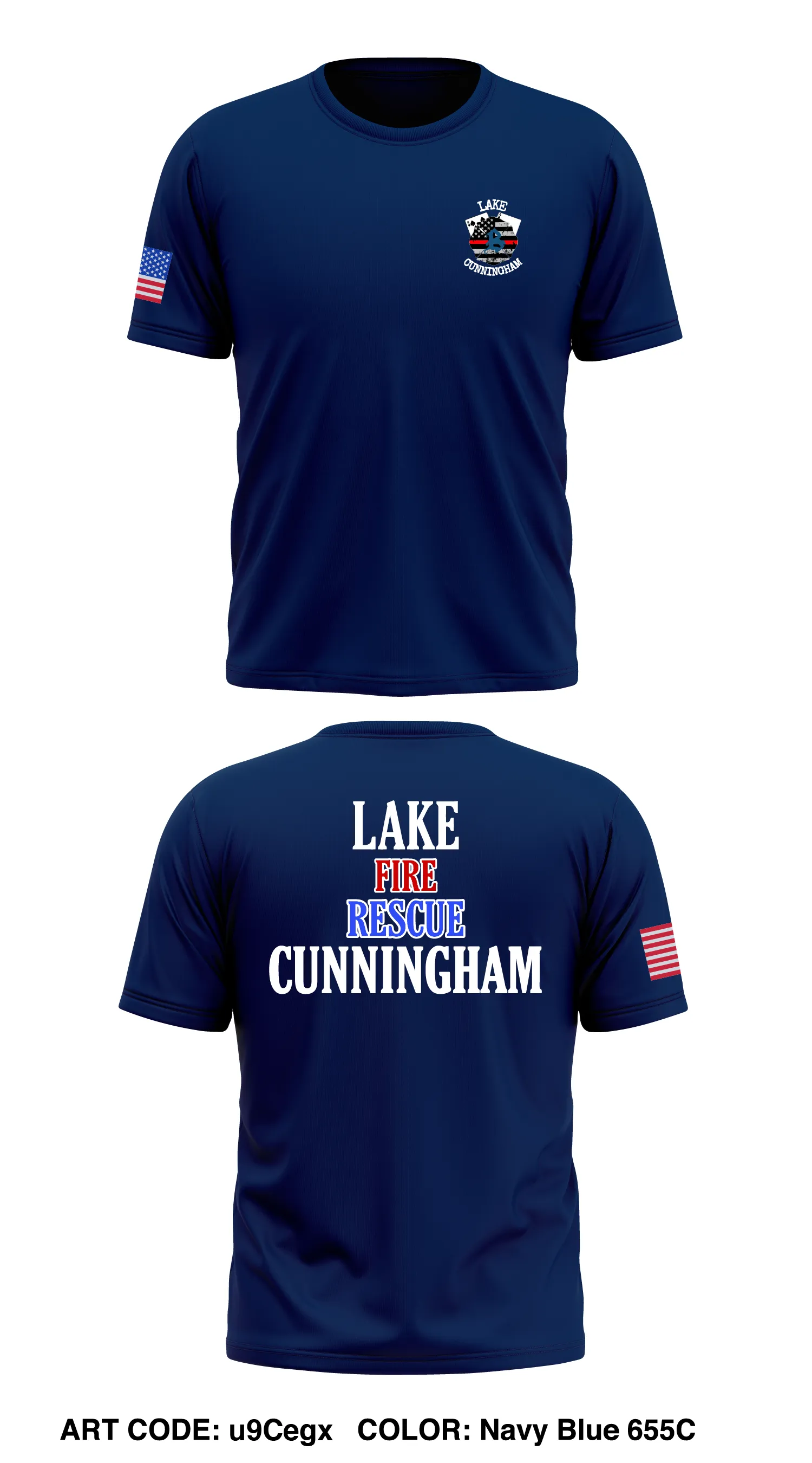 Lake Cunningham Fire Department Store 1 Core Men's SS Performance Tee - u9Cegx
