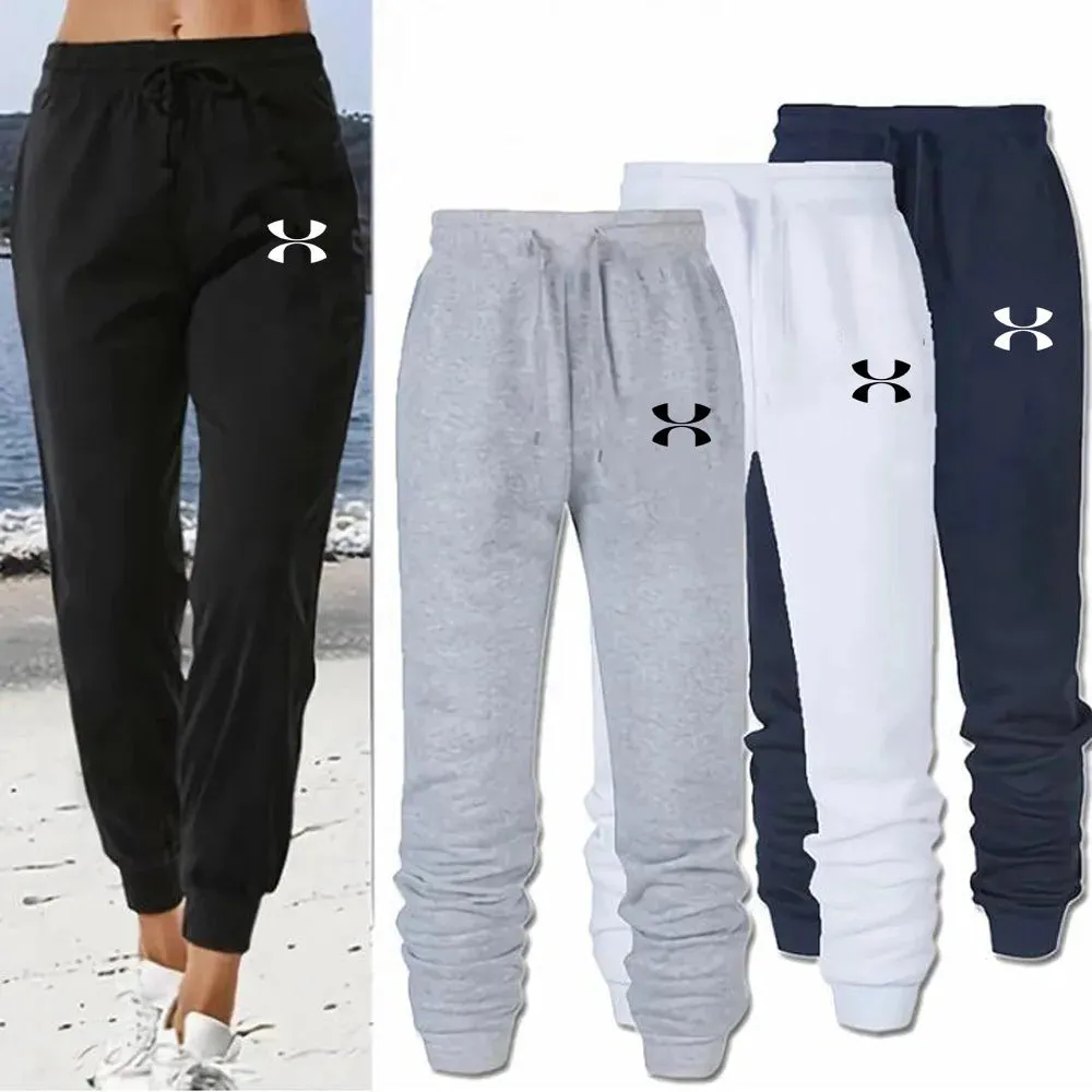 Letter Print Sports Jogger Pants Tie Waist Casual Sweatpants
