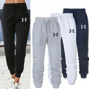 Letter Print Sports Jogger Pants Tie Waist Casual Sweatpants