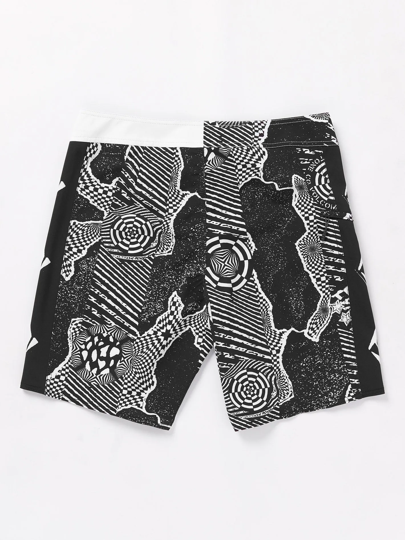 Lido Iconic Mod 19" Boardshort - BLACK WHITE