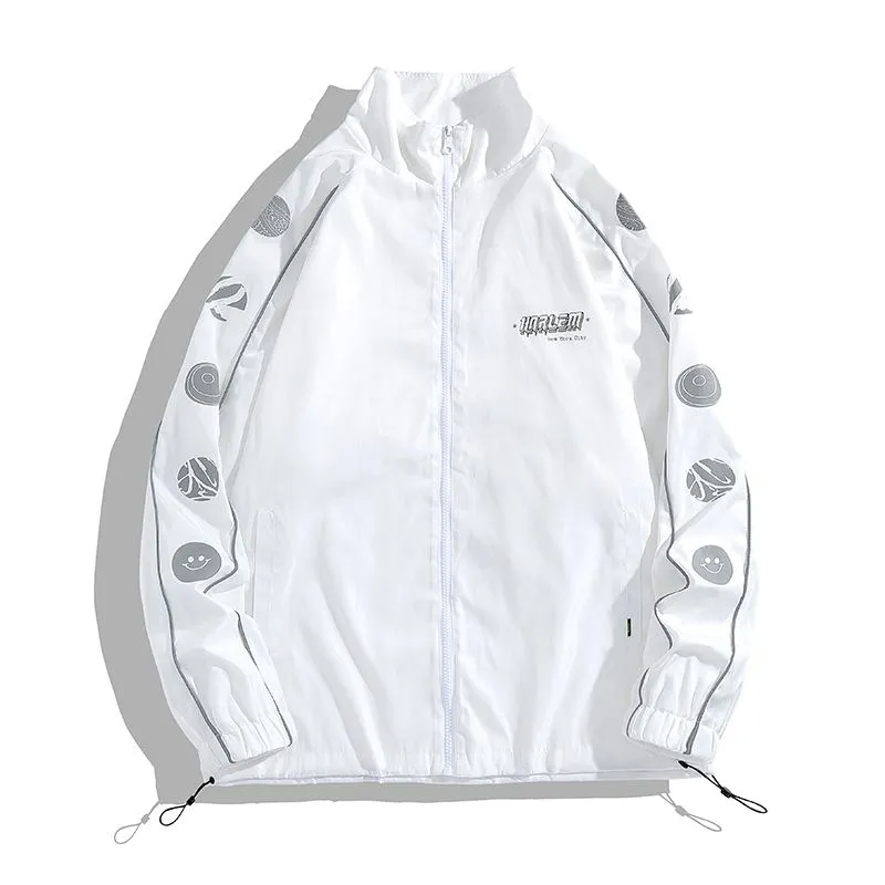 Lightweight and Breathable Track Jacket for Men with Stand-Up Collar