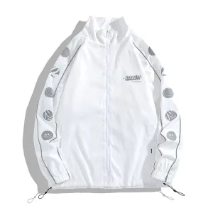 Lightweight and Breathable Track Jacket for Men with Stand-Up Collar