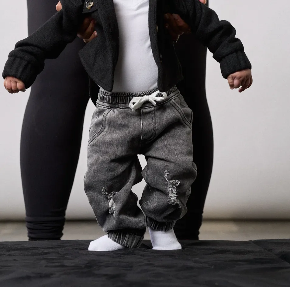 Little Bipsy Distressed Grey Denim