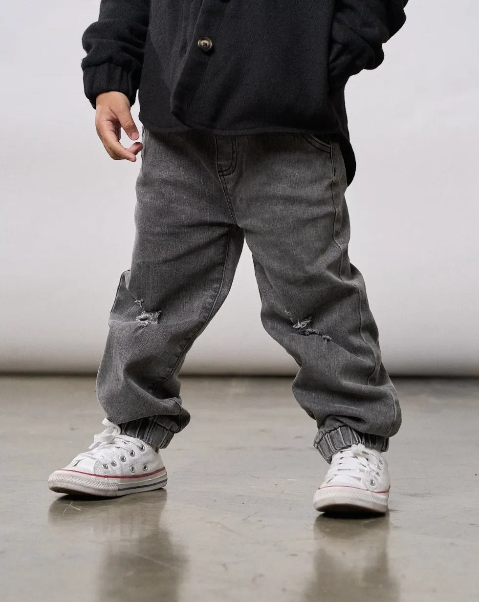 Little Bipsy Distressed Grey Denim