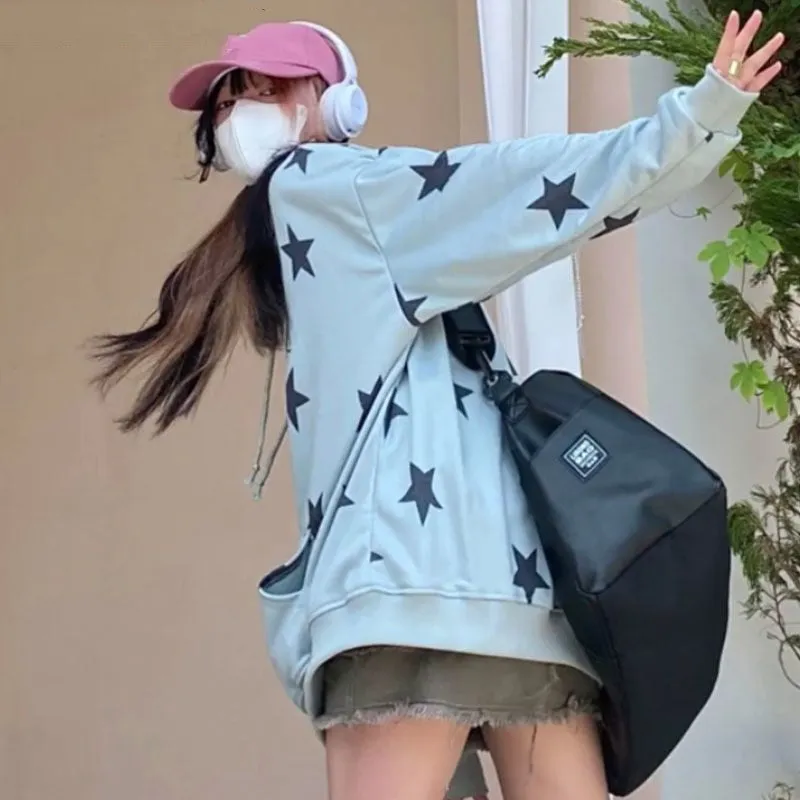 Logo Star Graphic Zip Up Hoodie