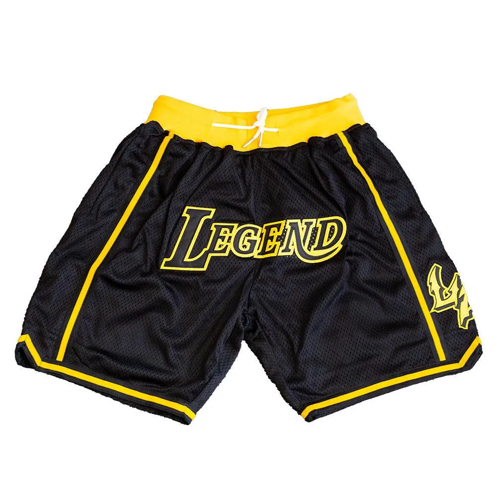 LOS ANGELES BASKETBALL SHORTS (BLACK/YELLOW)