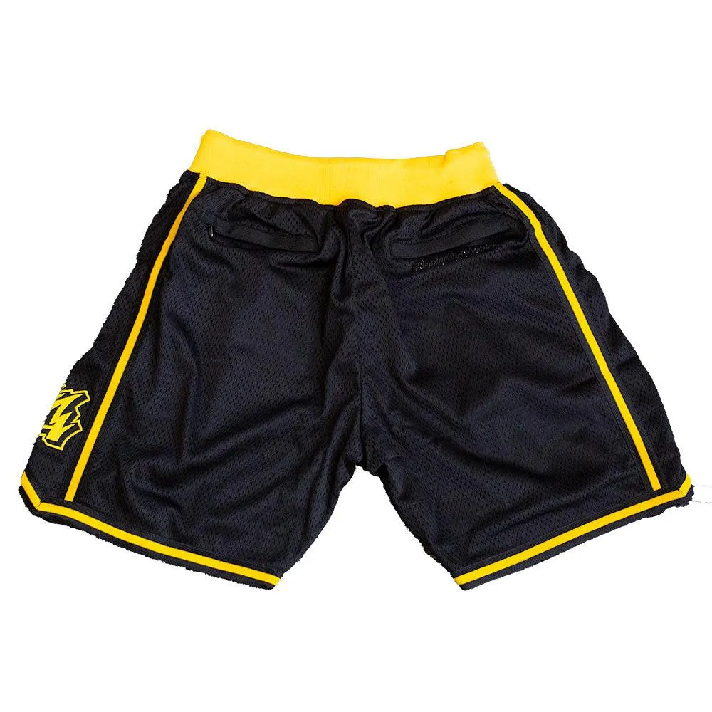LOS ANGELES BASKETBALL SHORTS (BLACK/YELLOW)