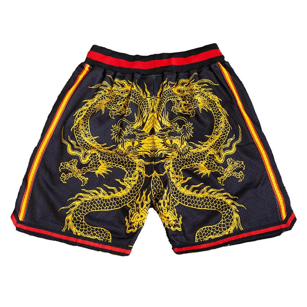 LOS ANGELES MAMBA BRUCE LEE BASKETBALL SHORTS (BLACK)