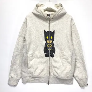 [M] A Bathing Ape Bape x DC Comics Batman Full Zip Hoodie Grey