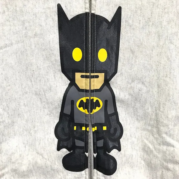 [M] A Bathing Ape Bape x DC Comics Batman Full Zip Hoodie Grey