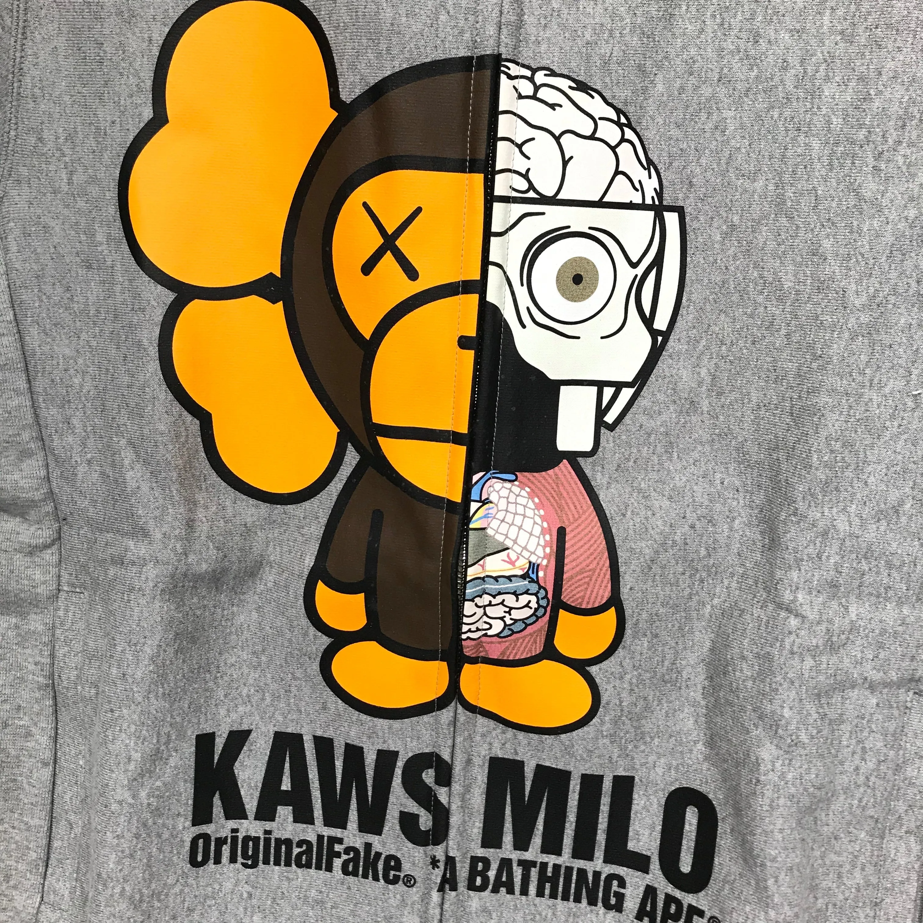 [M] DS! A Bathing Ape Bape Kaws Original Fake Baby Milo Dissected Companion Full Zip Hoodie