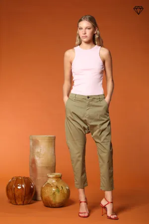 Malibu Jogger women's chino pants in gabardine carrot fit ①