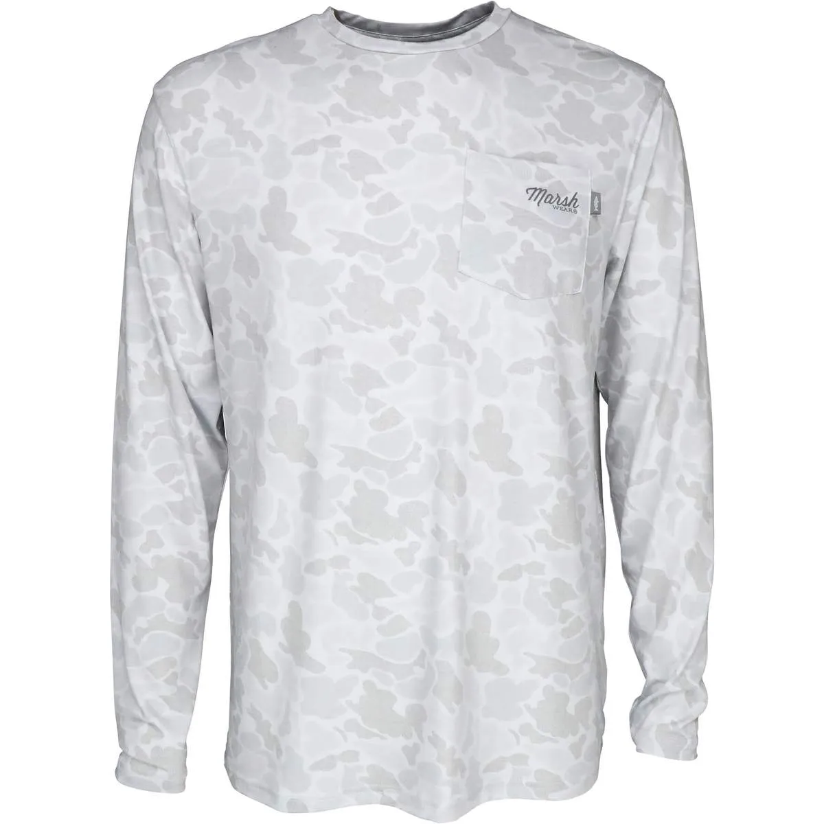 MALLARD PAMLICO LS PERFORMANCE SHIRT GRAY CAMO