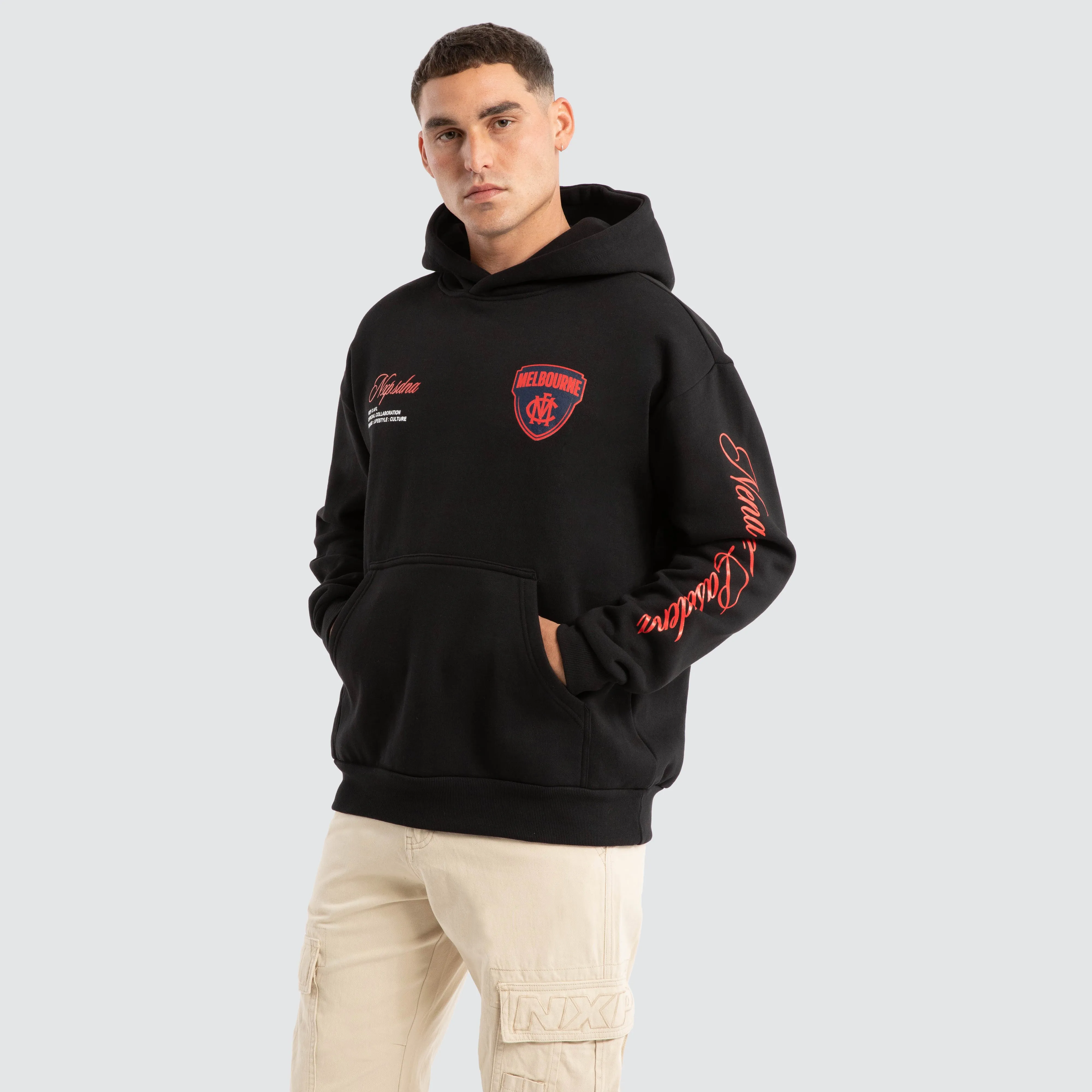 Melbourne Demons AFL Season Hoodie Jet Black