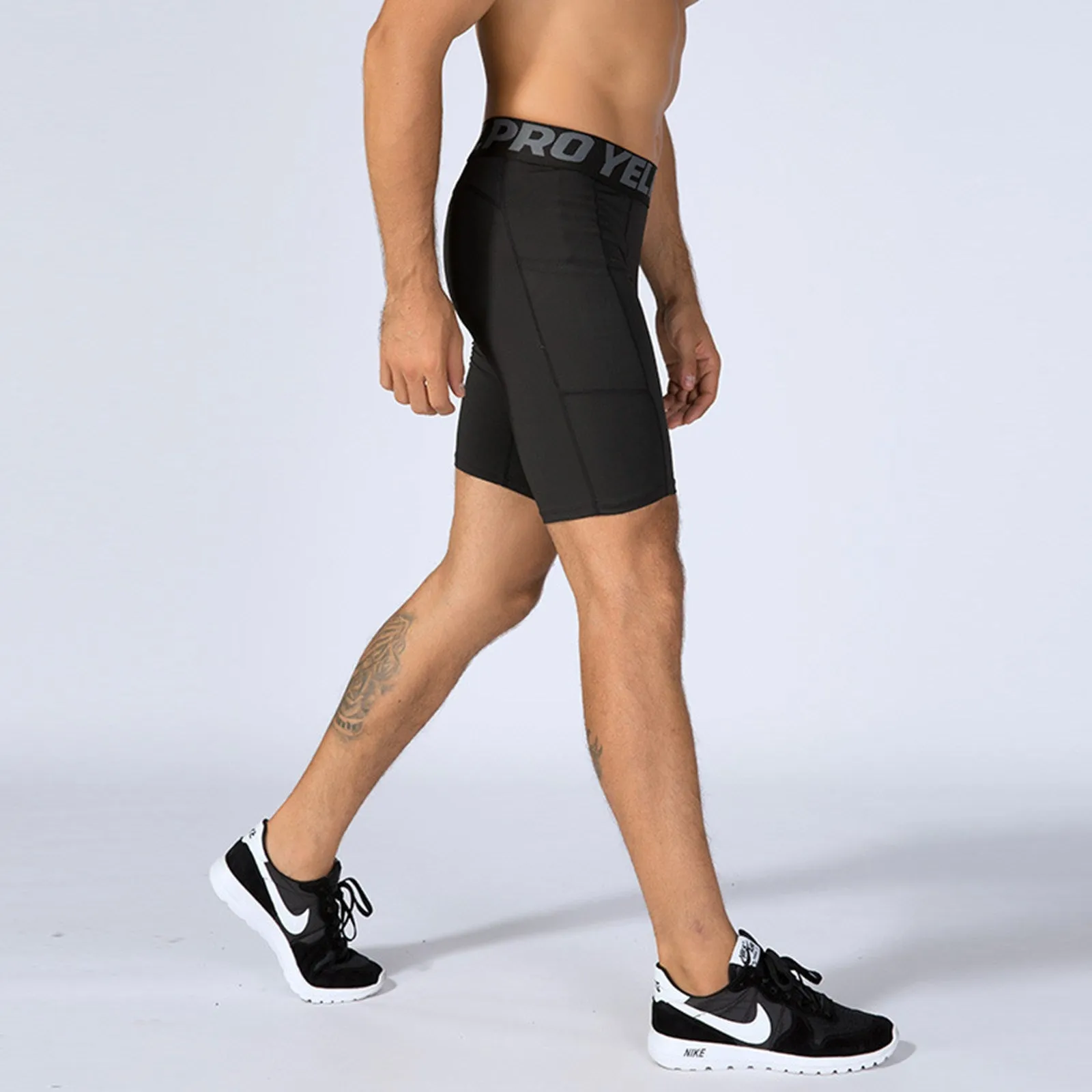 Men Compression Boxer 3 Pack Performance Underwear Briefs