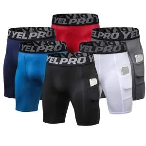 Men Compression Boxer 3 Pack Performance Underwear Briefs