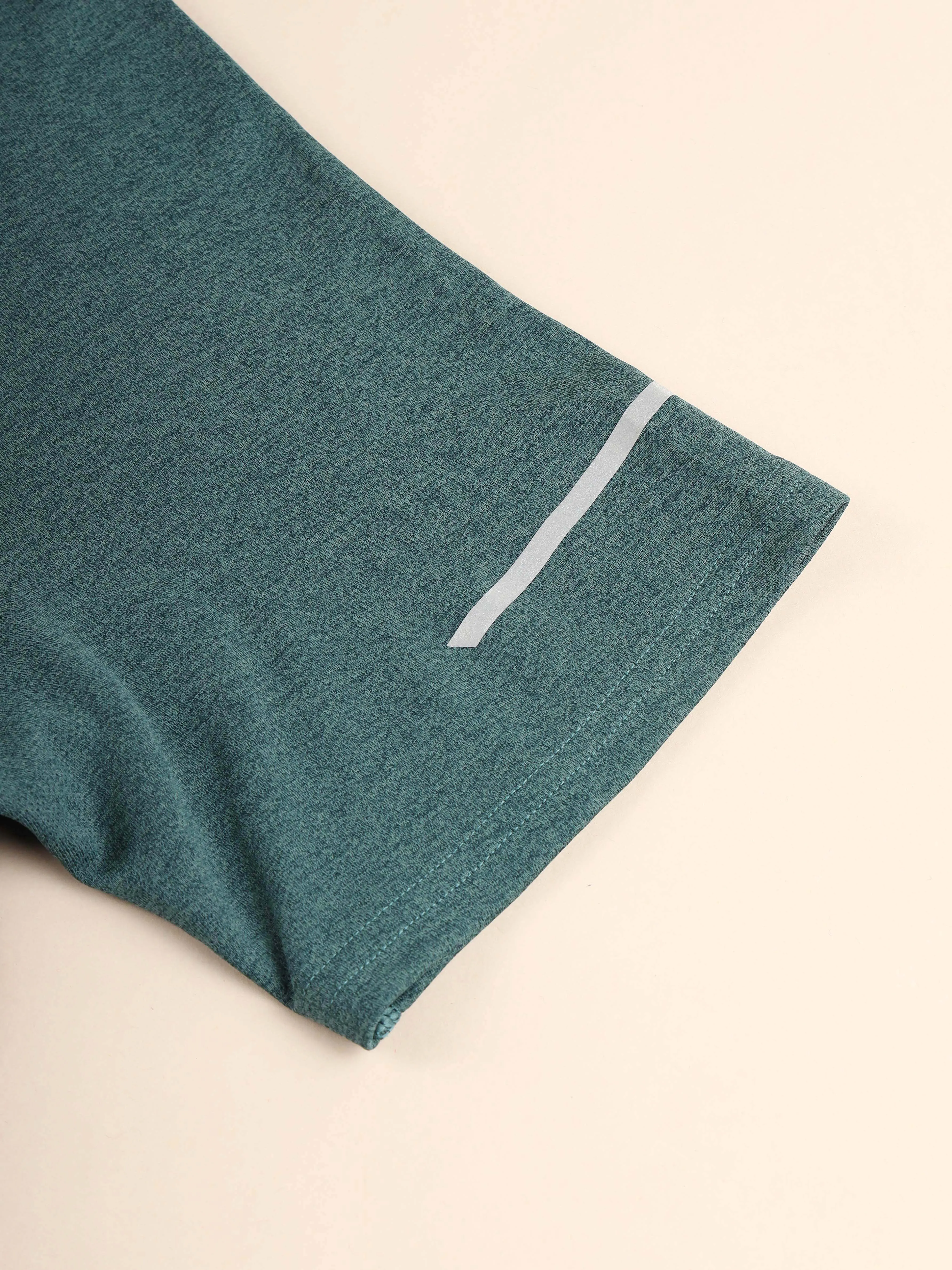 Men Melange Slim Fit Crew Neck T-shirt with MELANGE