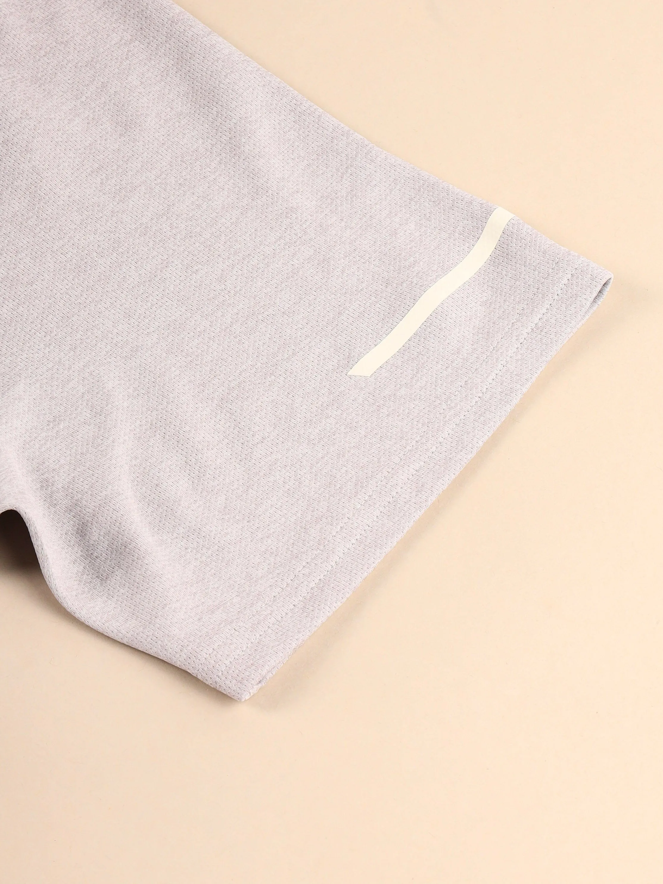 Men Melange Slim Fit Crew Neck T-shirt with MELANGE