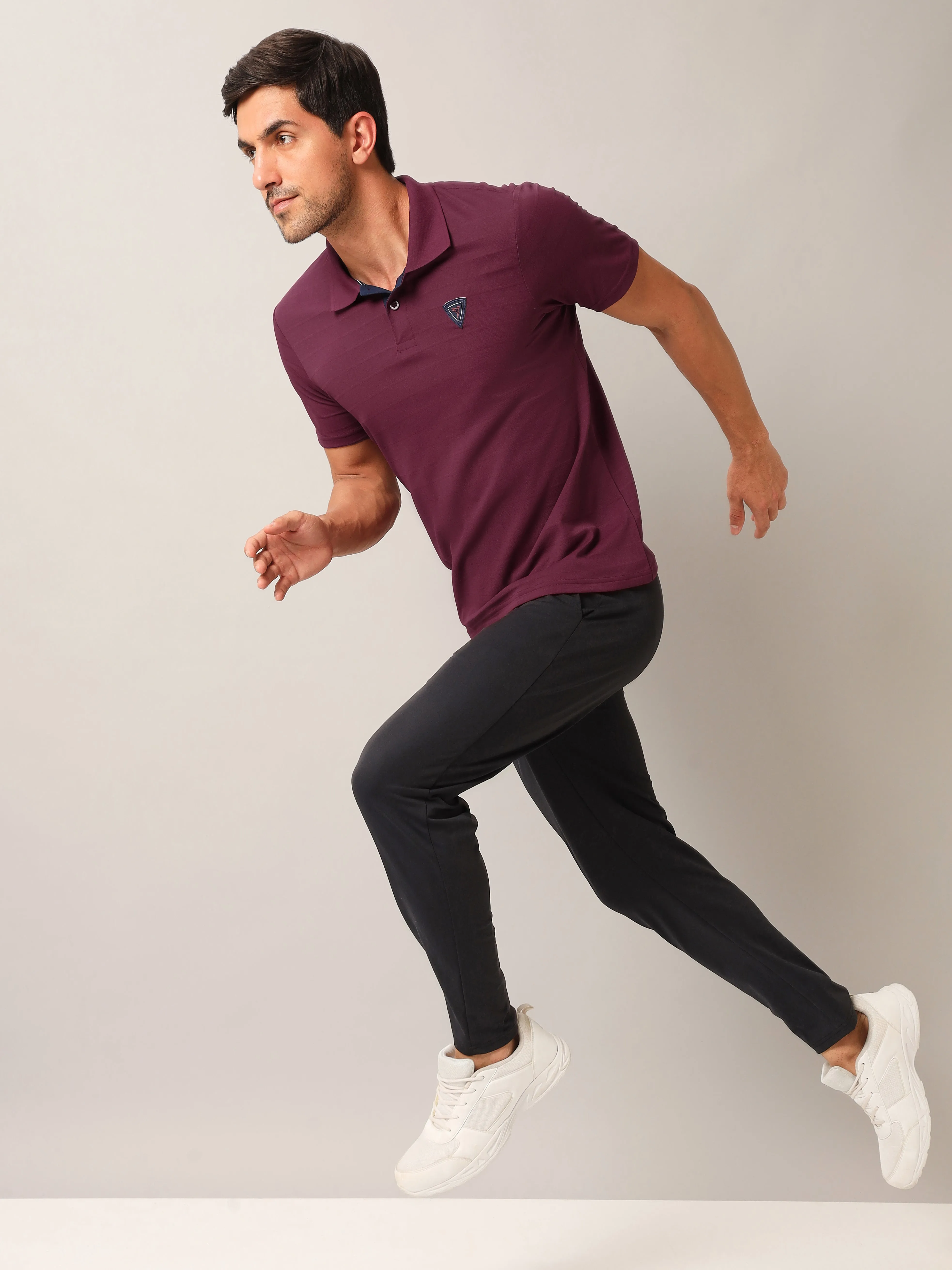 Men Self Design Slim Fit Polo T-shirt with AIRTEX STRIPES (Pack of 2)
