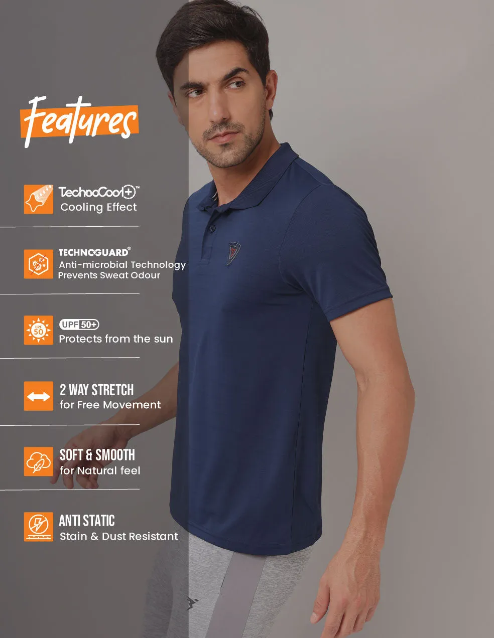 Men Self Design Slim Fit Polo T-shirt with AIRTEX STRIPES (Pack of 2)