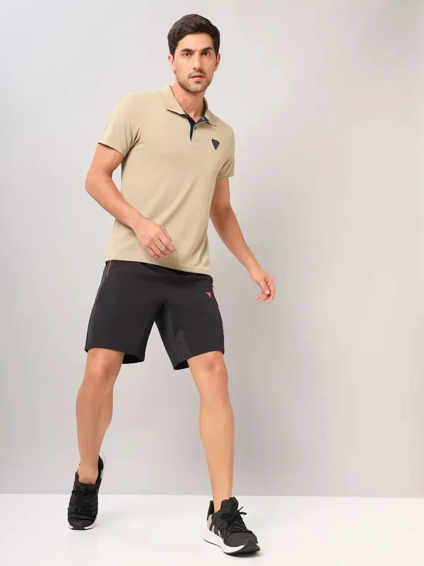 Men Self Design Slim Fit Polo T-shirt with AIRTEX STRIPES