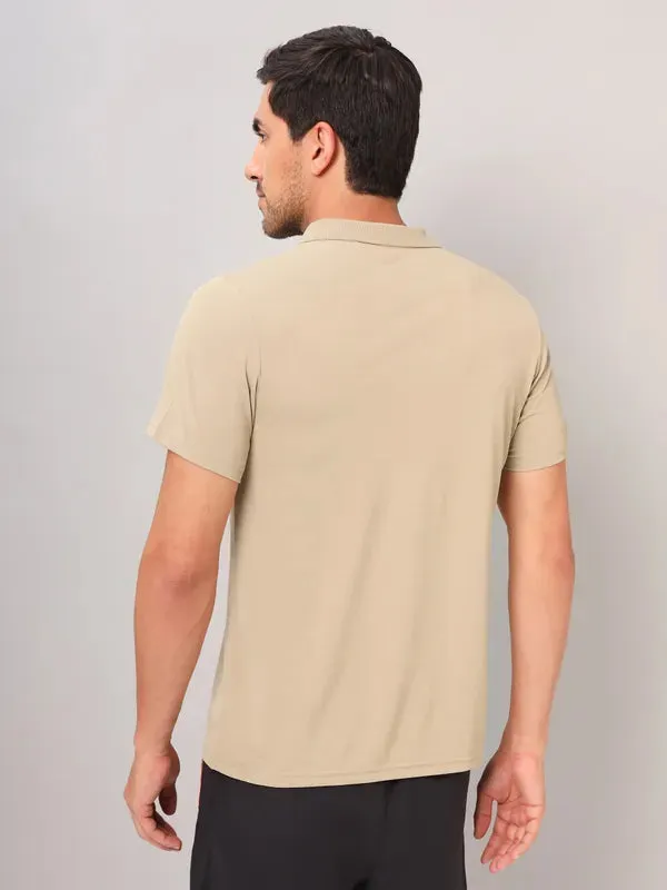 Men Self Design Slim Fit Polo T-shirt with AIRTEX STRIPES