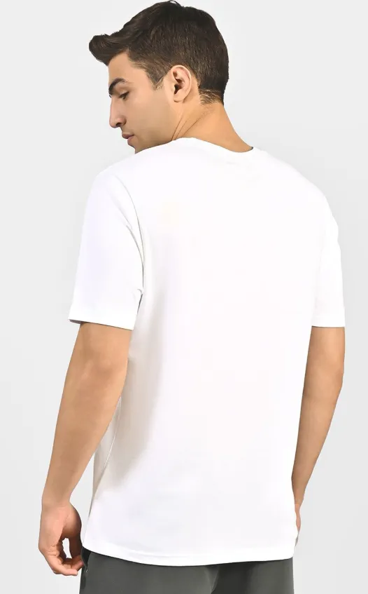 MENS BASIC LOGO  CREW NECK (TS0145ID-WHT)