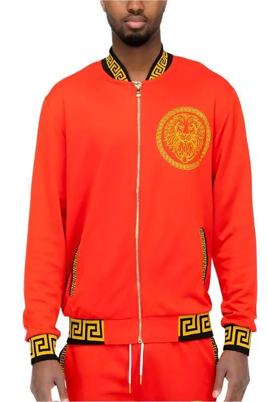 Mens Black and Gold Detail Track Suit Jacket