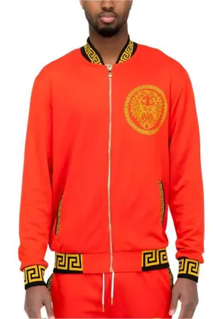 Mens Black and Gold Detail Track Suit Jacket