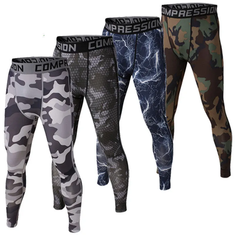 Mens compression pants bodybuilding jogger fitness exercise skinny leggings comperssion tights pants trousers clothes clothing