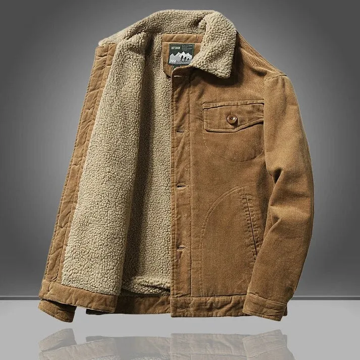 Men's corduroy jacket with fleece lining by Finnio
