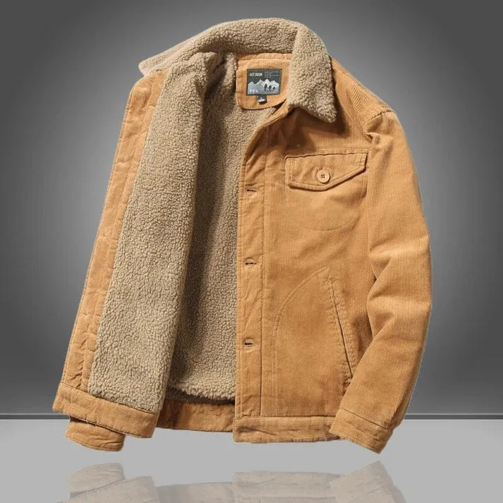 Men's corduroy jacket with fleece lining by Finnio