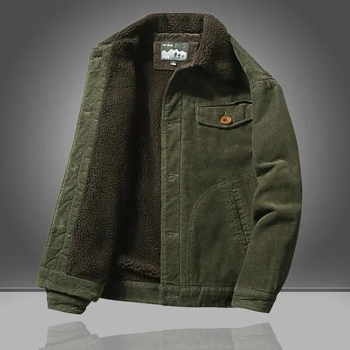Men's corduroy jacket with fleece lining by Finnio