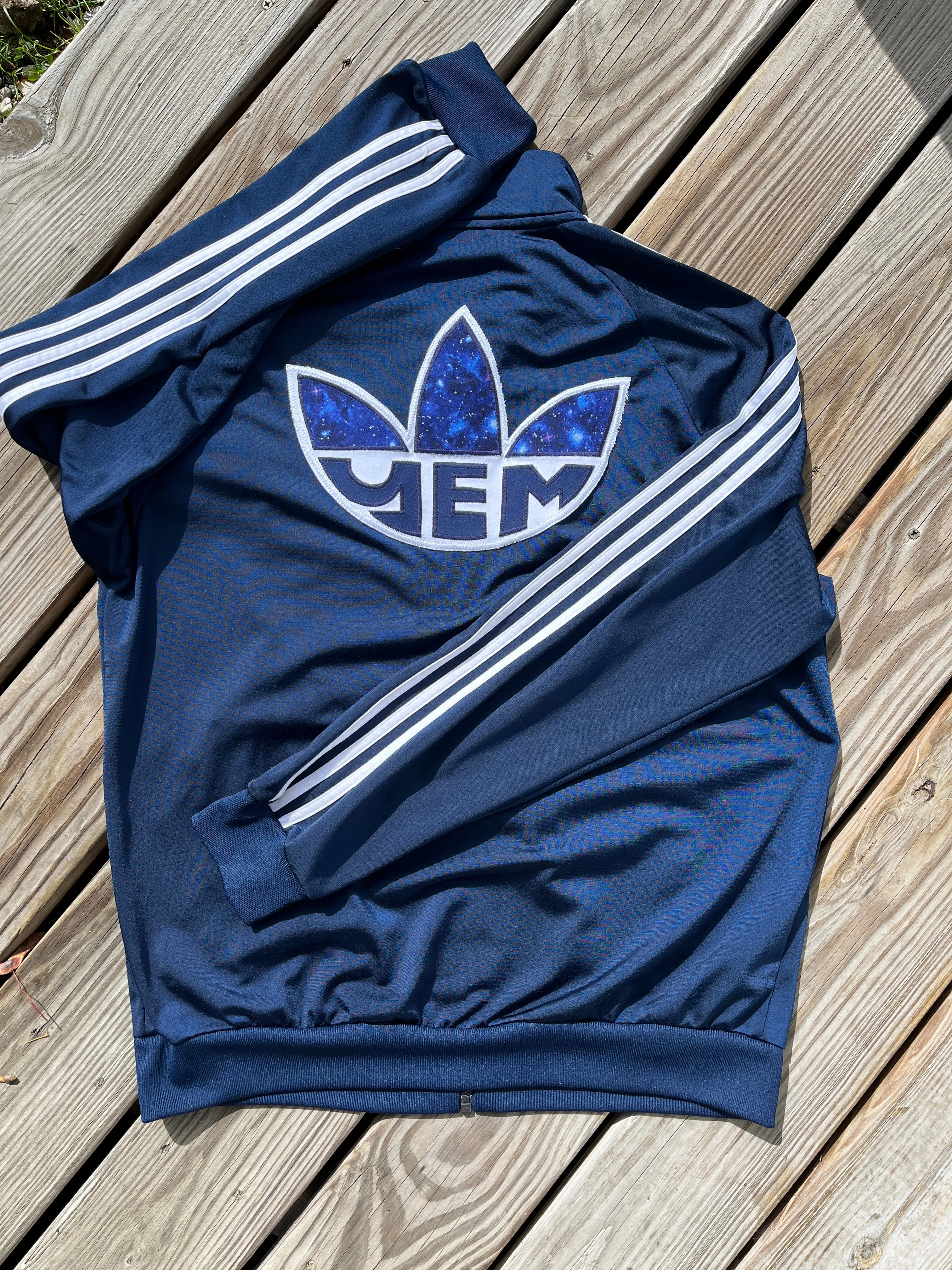Men’s customized Adidas Trey foil Track Jacket